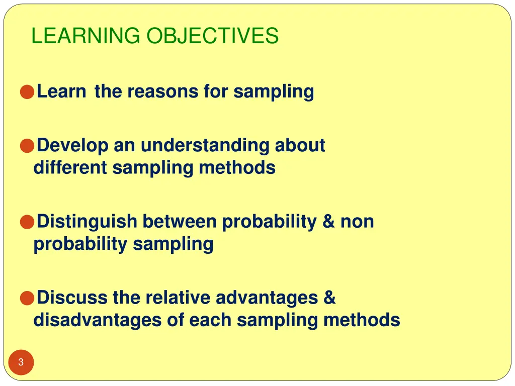 learning objectives
