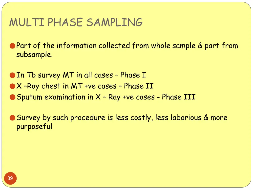 multi phase sampling