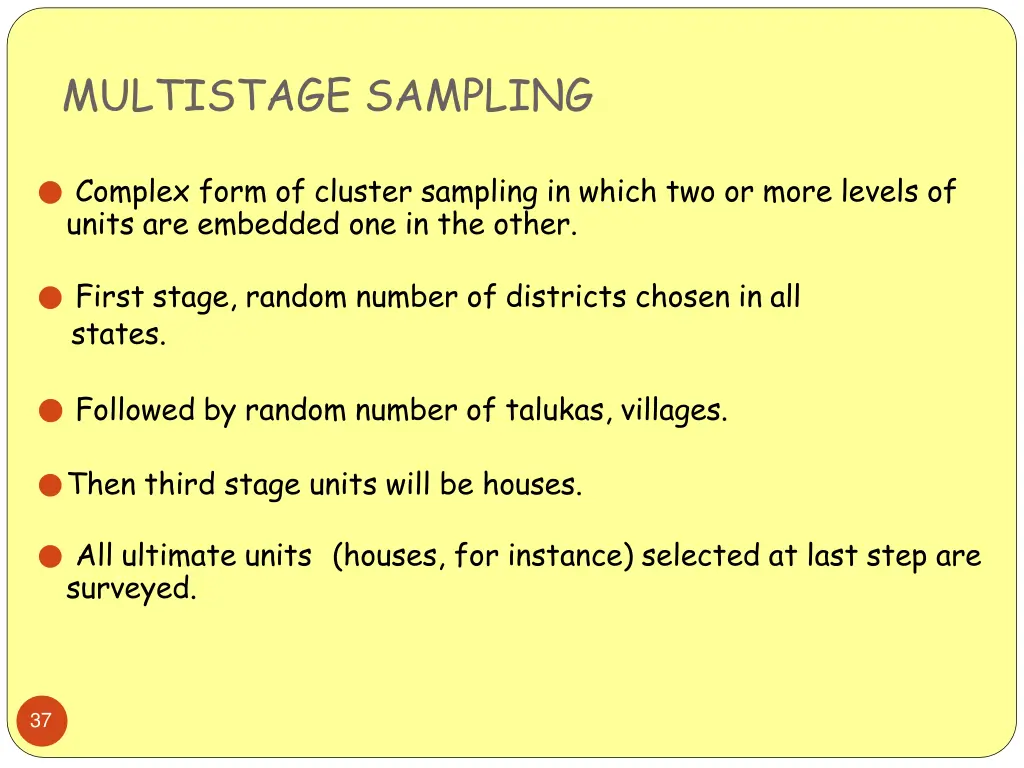 multistage sampling