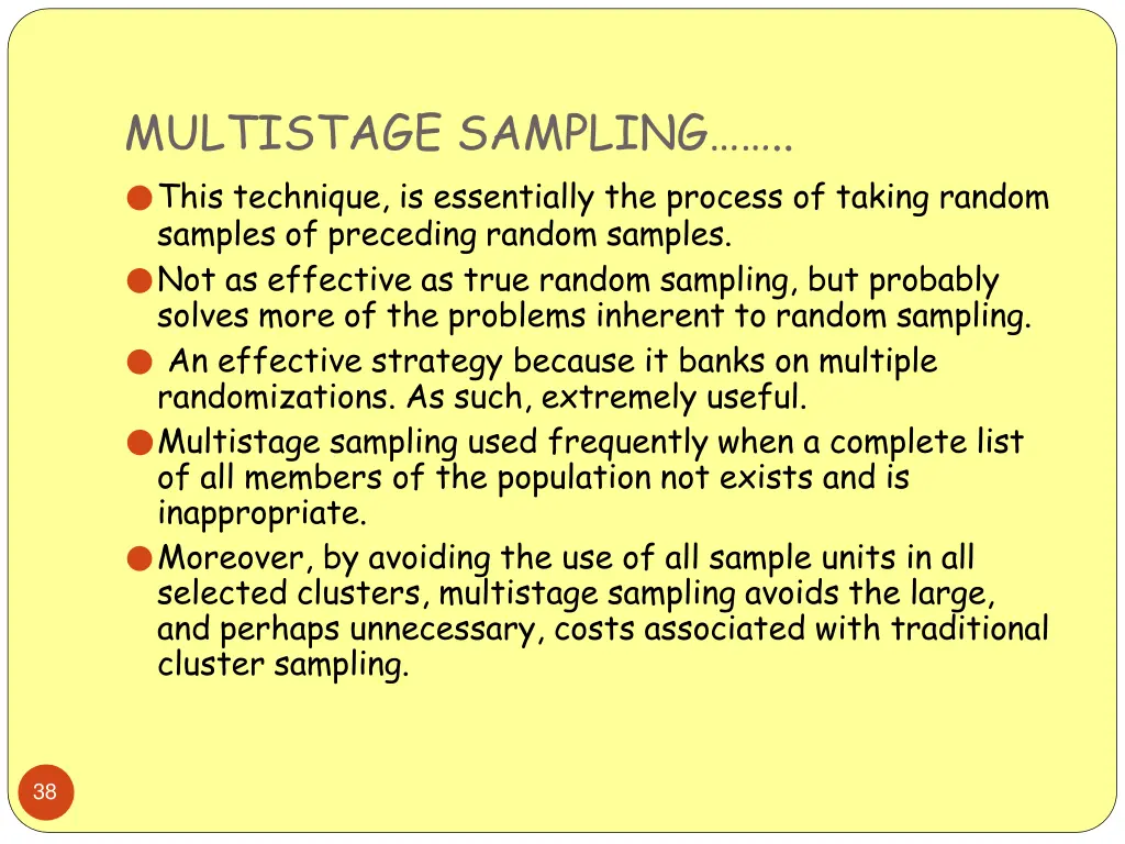 multistage sampling this technique is essentially