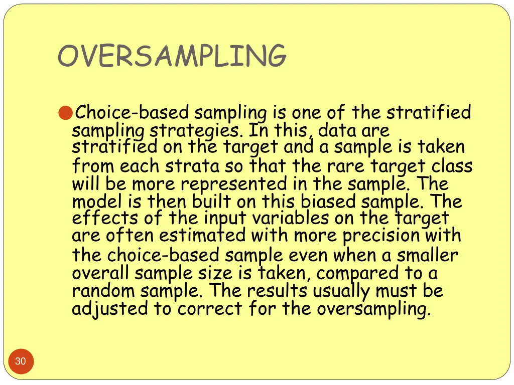 oversampling