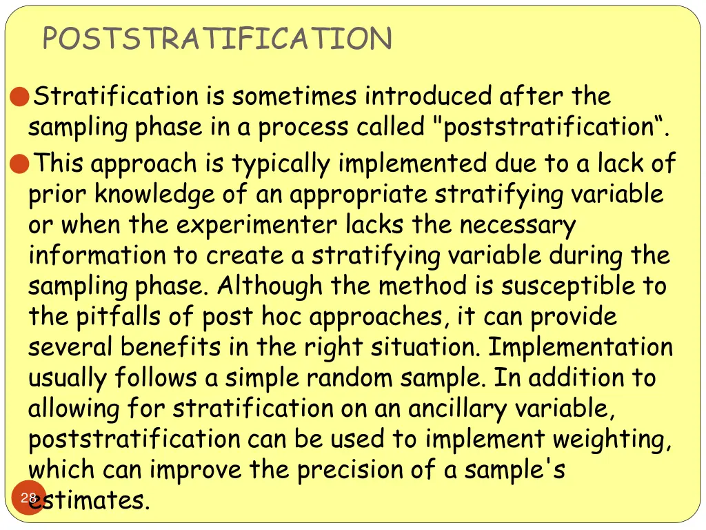 poststratification