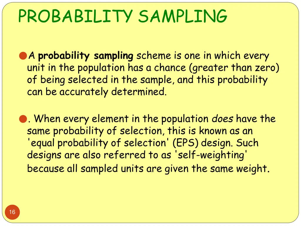 probability sampling