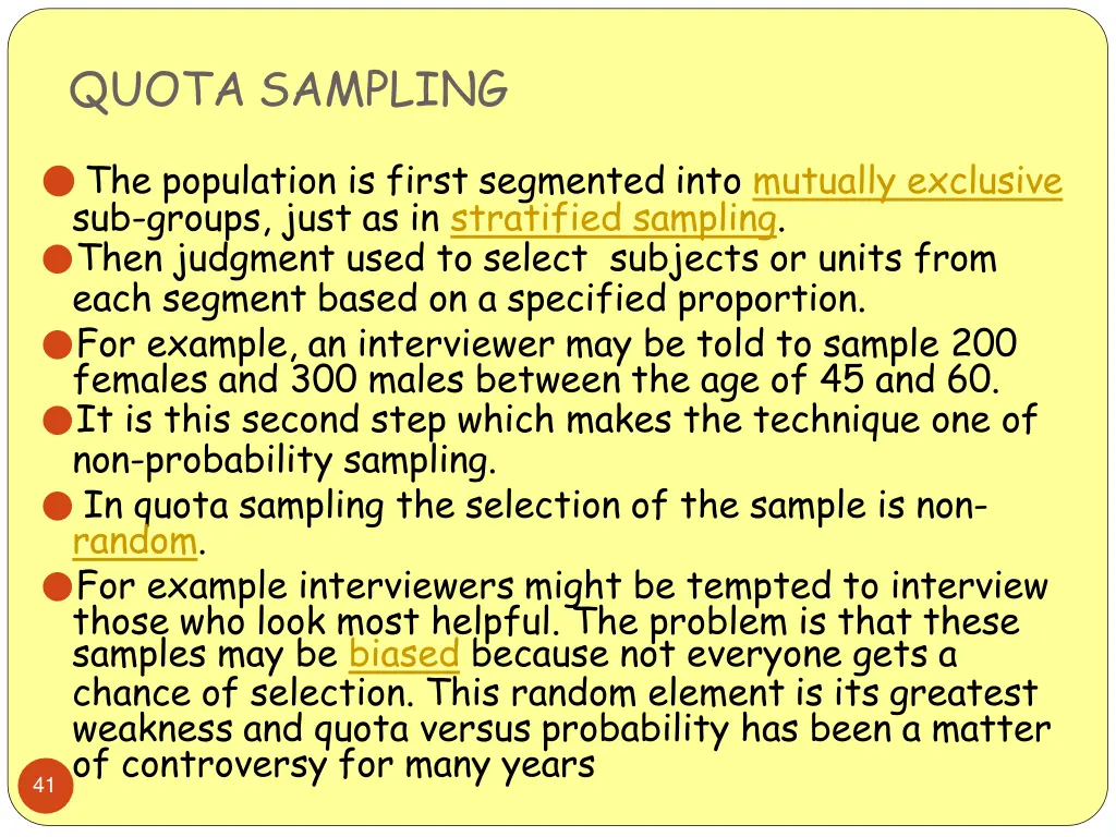 quota sampling