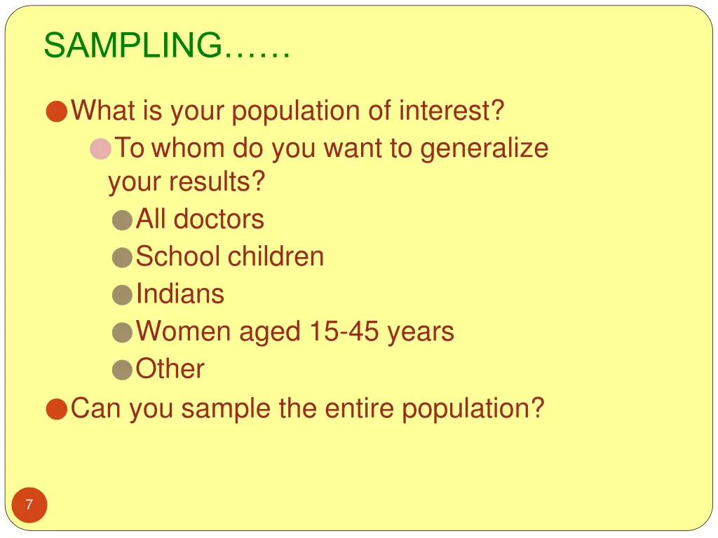 sampling 1