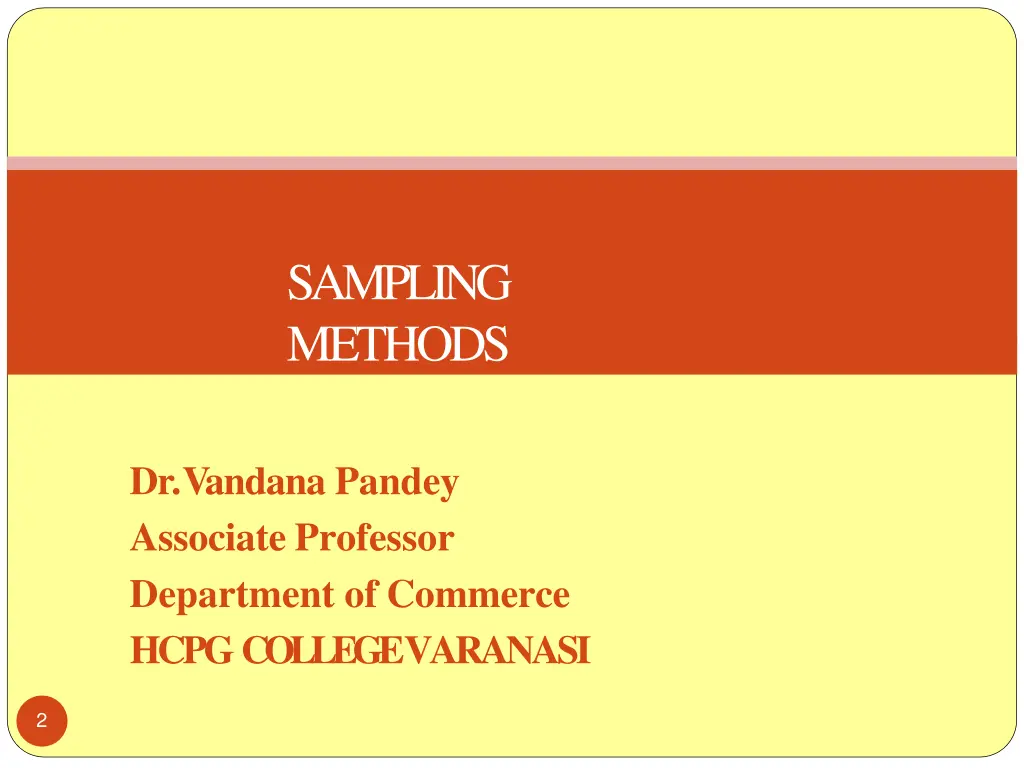 sampling methods