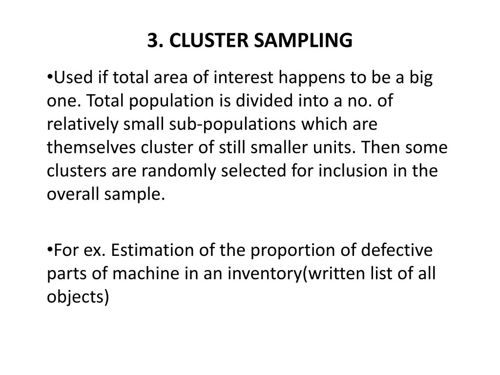3 cluster sampling