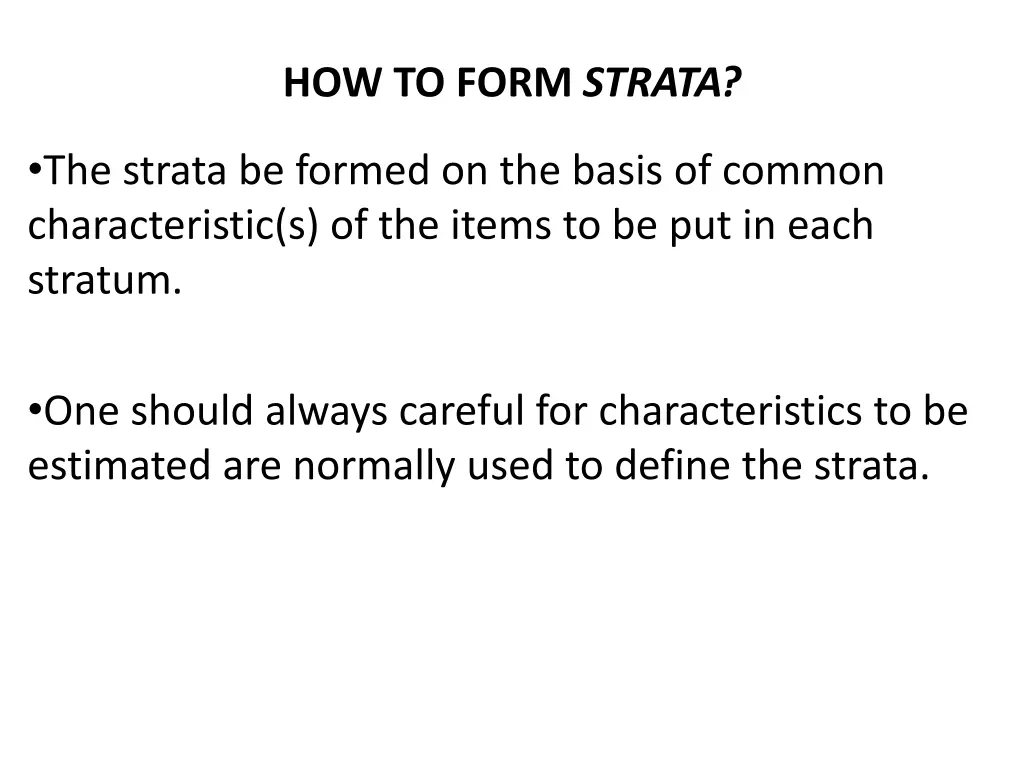 how to form strata