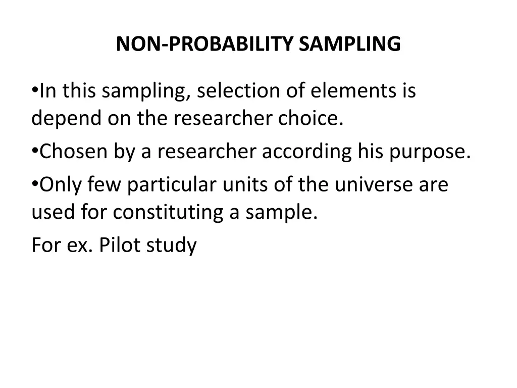 non probability sampling