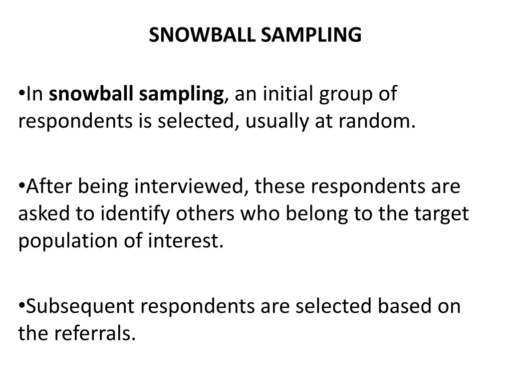 snowball sampling