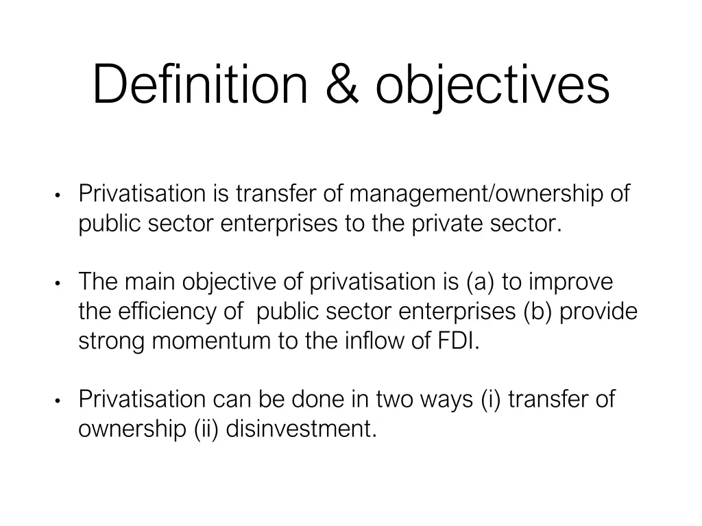 definition objectives