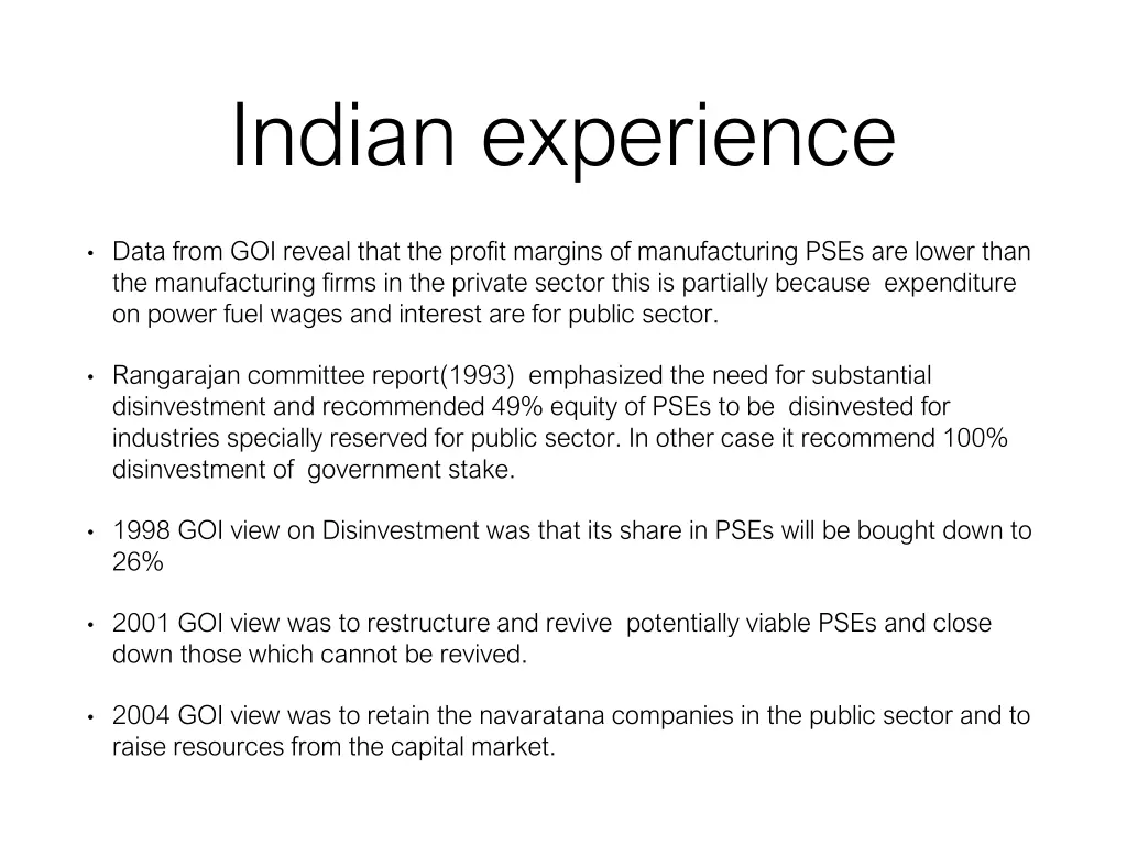 indian experience