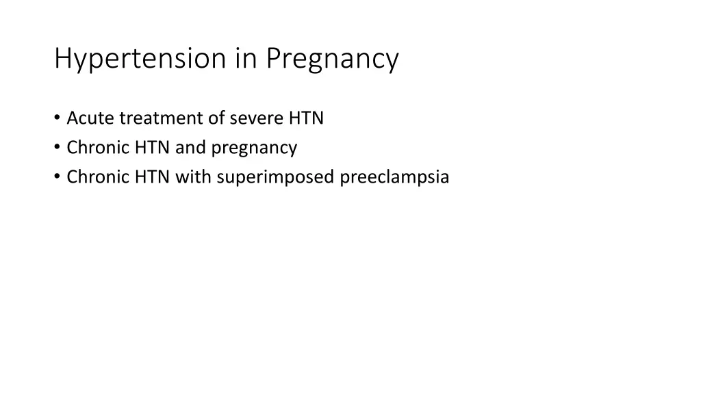 hypertension in pregnancy