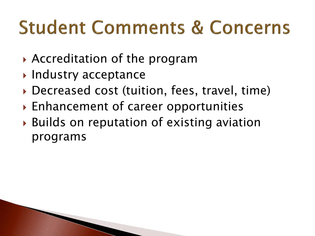 accreditation of the program industry acceptance