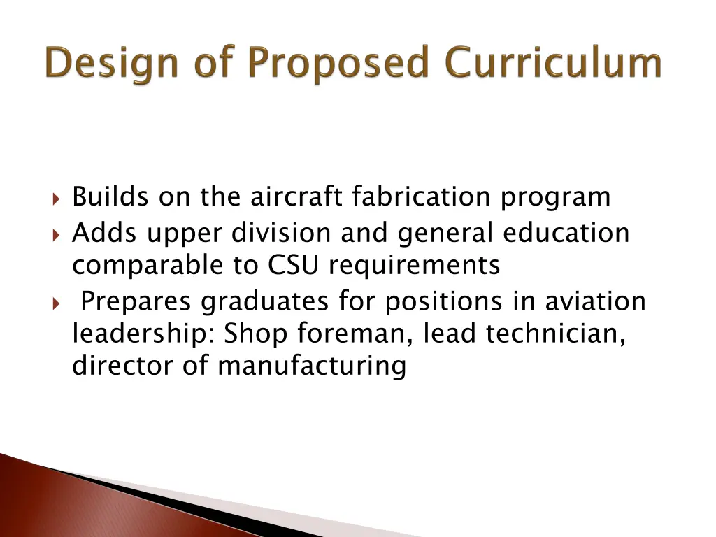 builds on the aircraft fabrication program adds