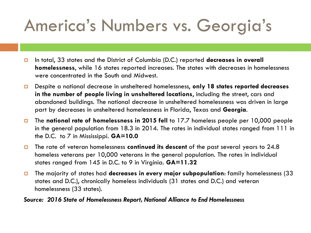 america s numbers vs georgia s