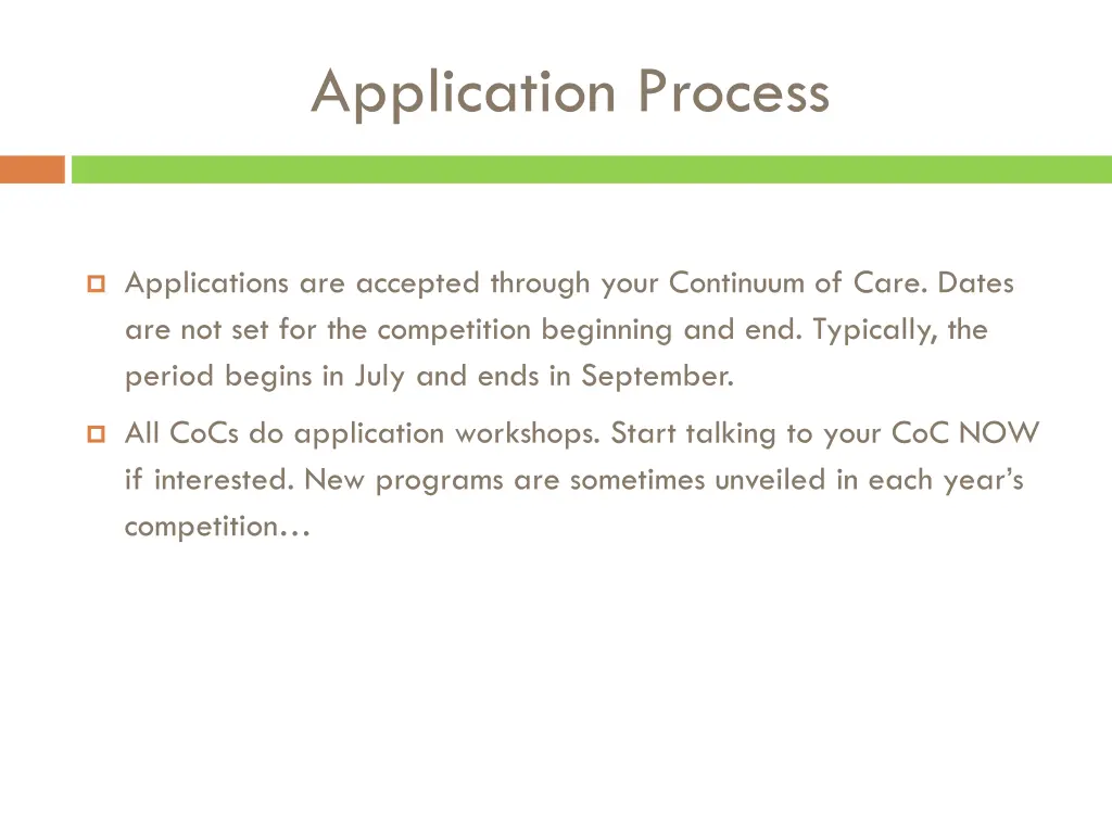 application process