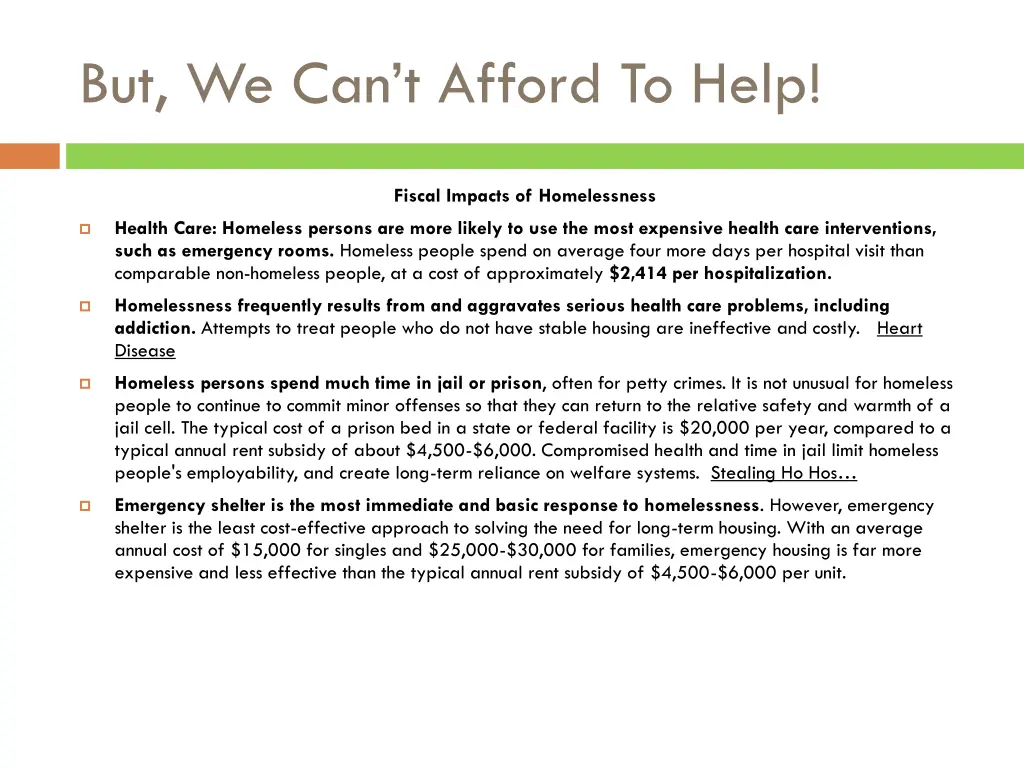 but we can t afford to help