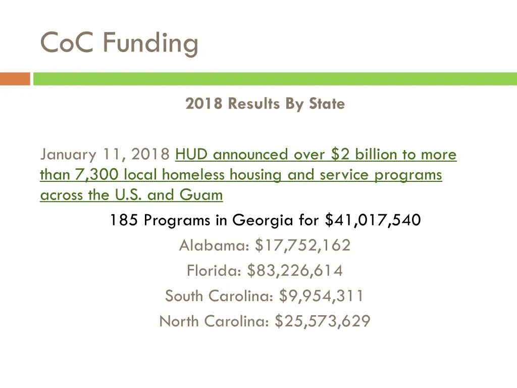 coc funding 1