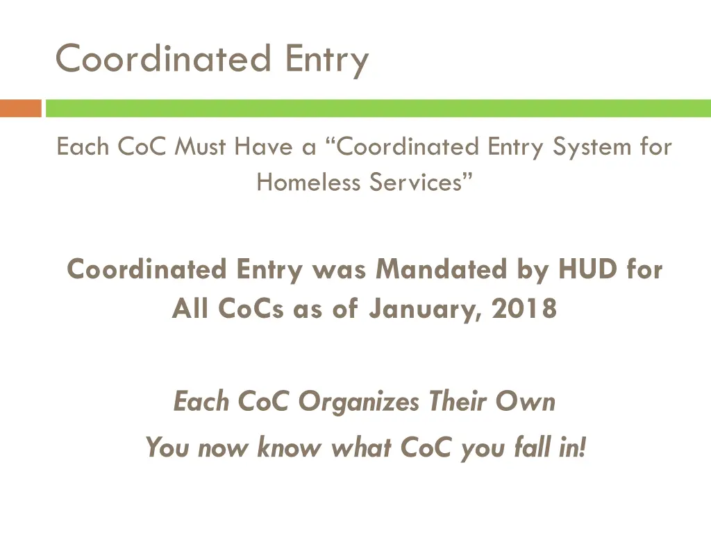 coordinated entry