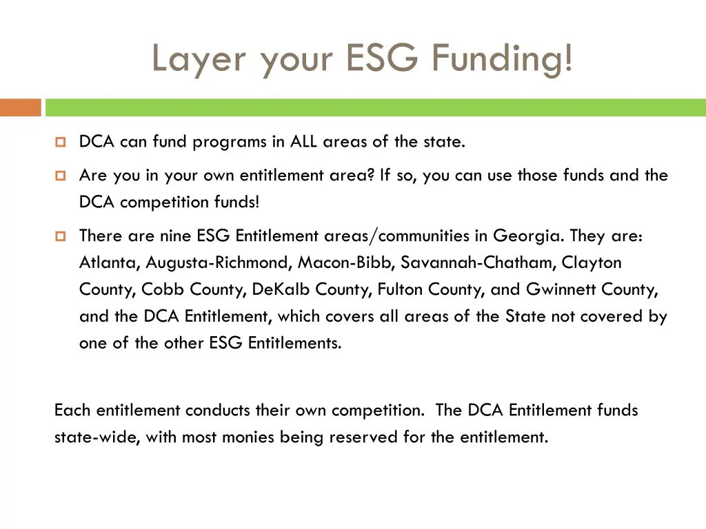 layer your esg funding