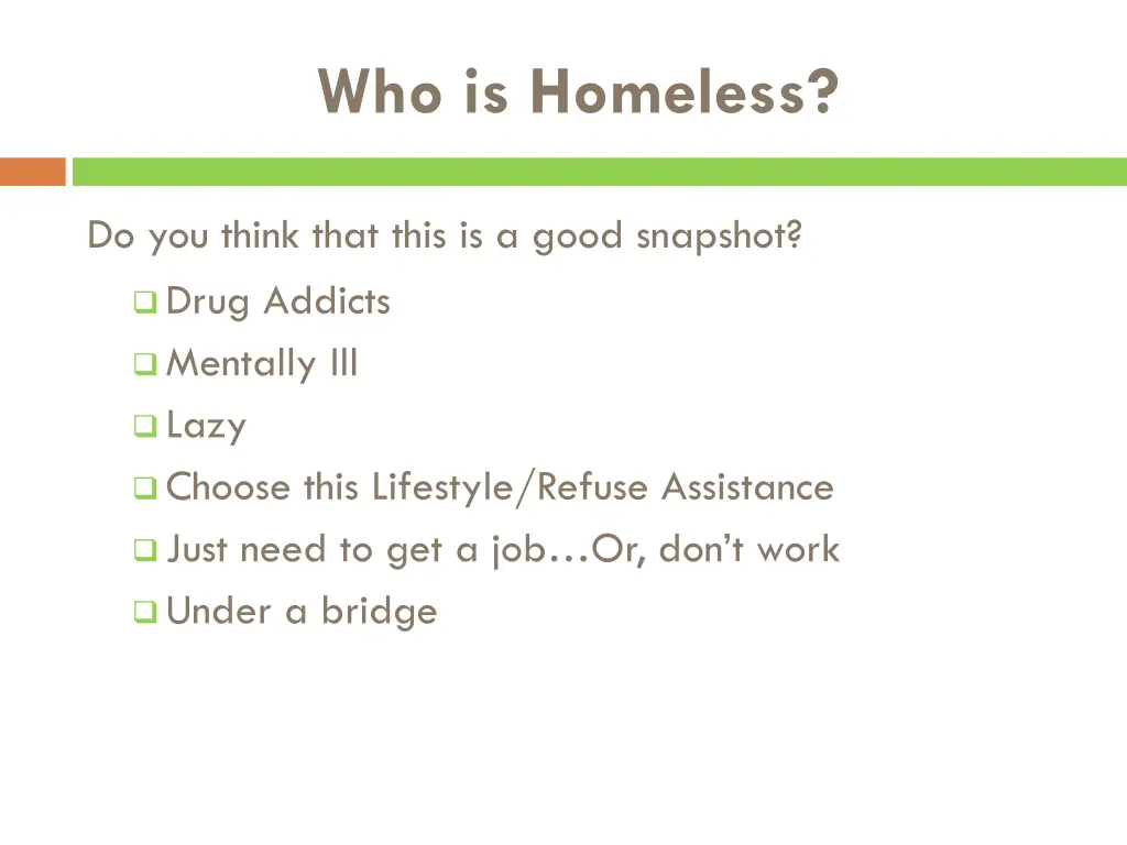 who is homeless
