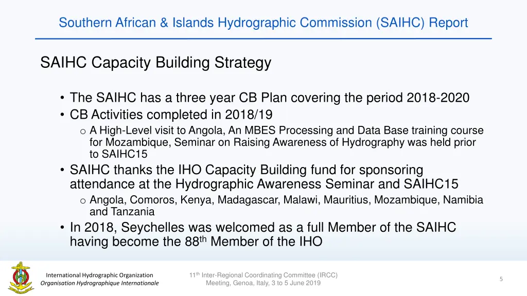 southern african islands hydrographic commission 4