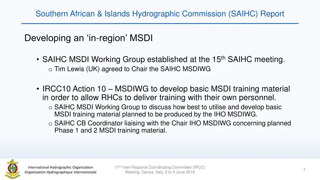 southern african islands hydrographic commission 6