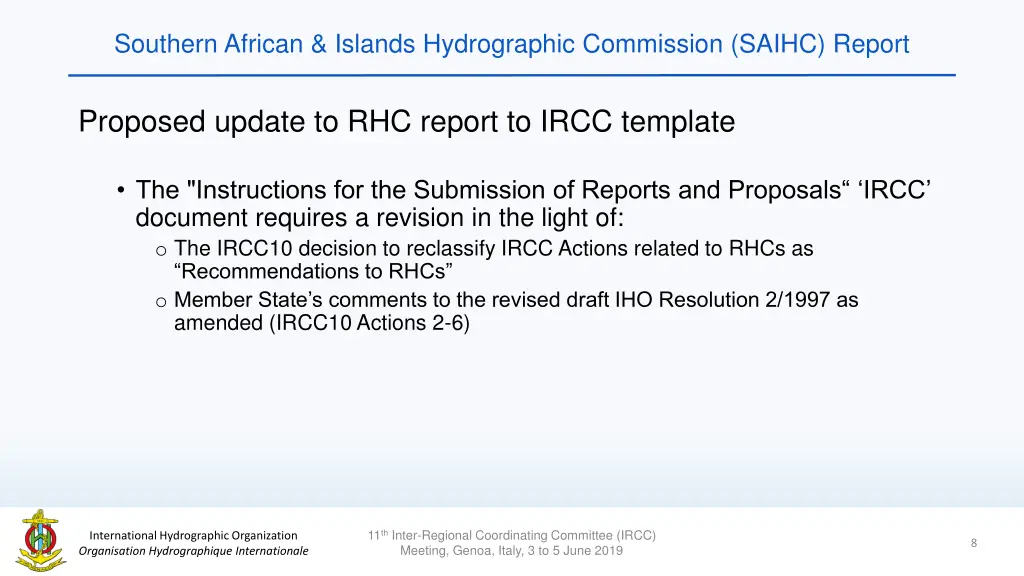 southern african islands hydrographic commission 7