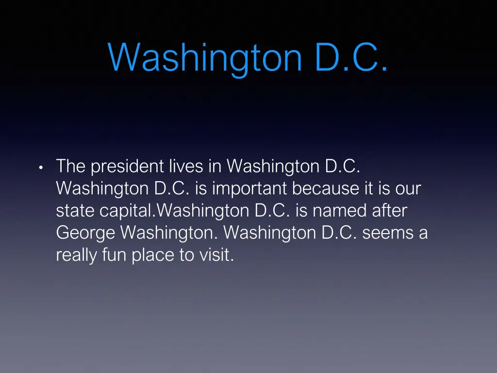 washington d c