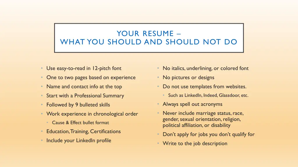 your resume