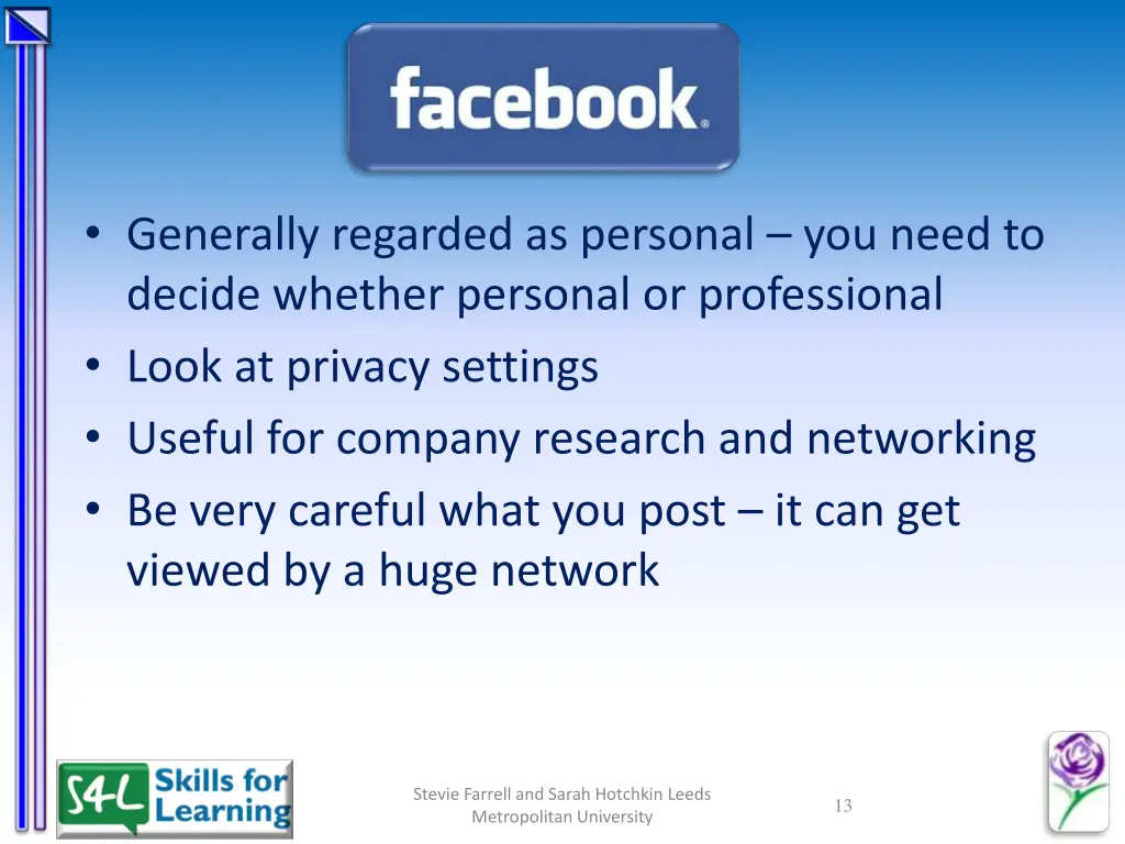 generally regarded as personal you need to decide