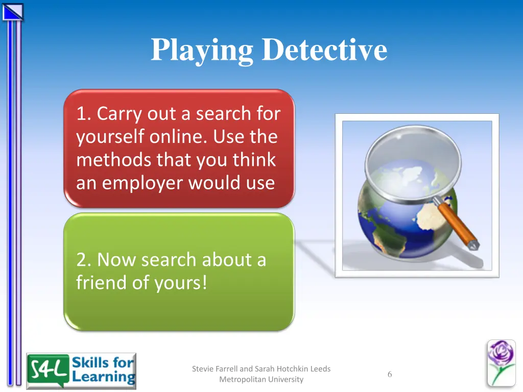 playing detective
