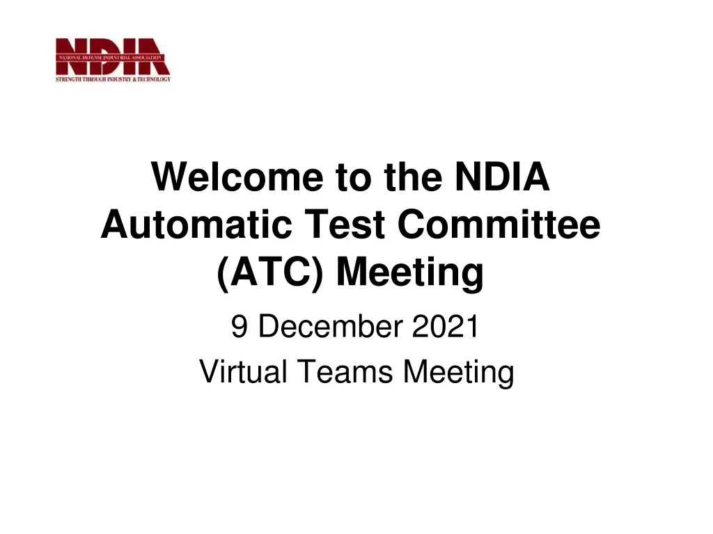 welcome to the ndia automatic test committee