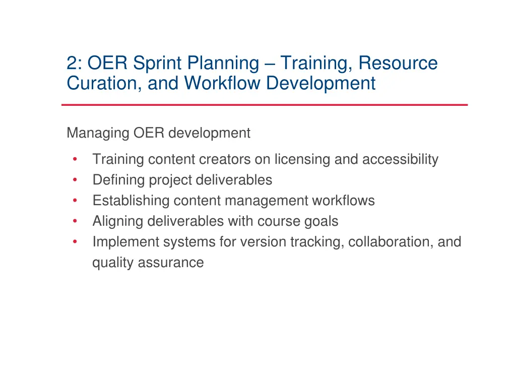 2 oer sprint planning training resource curation