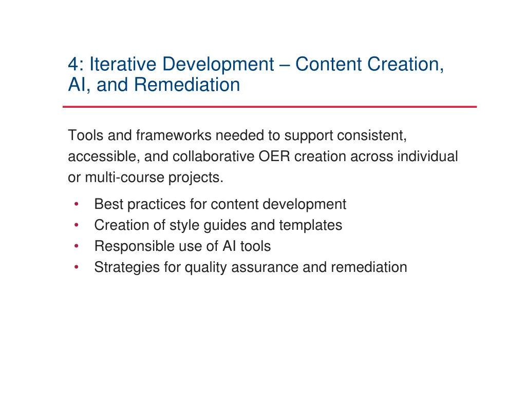 4 iterative development content creation