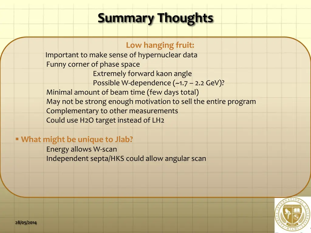 summary thoughts