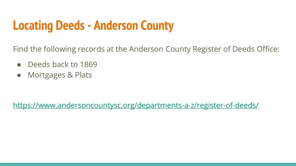 locating deeds anderson county