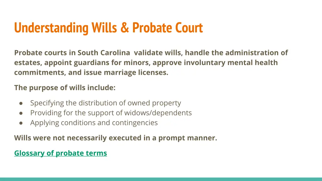 understanding wills probate court