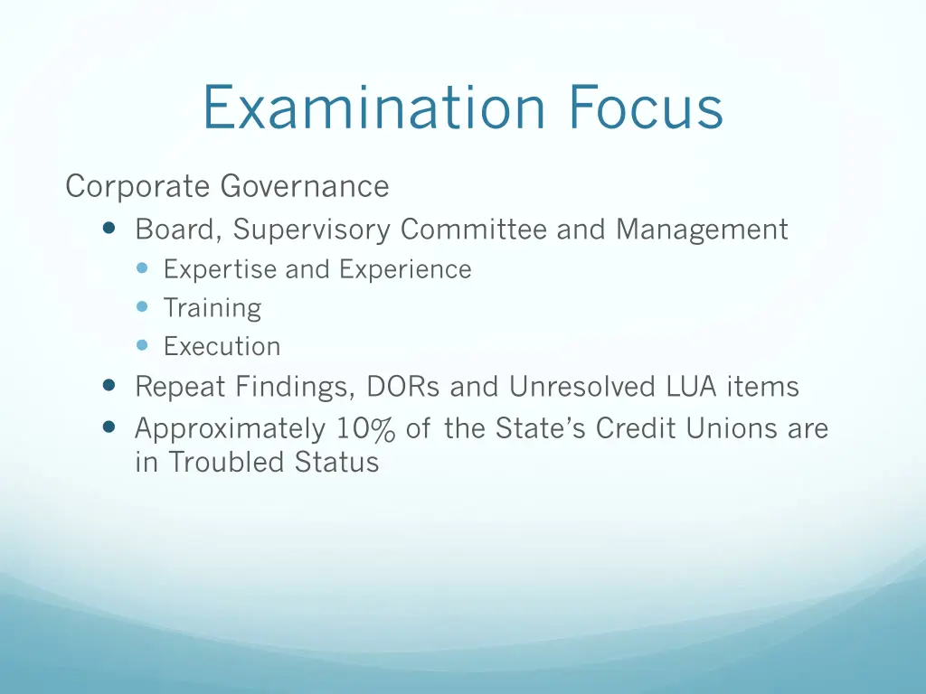 examination focus