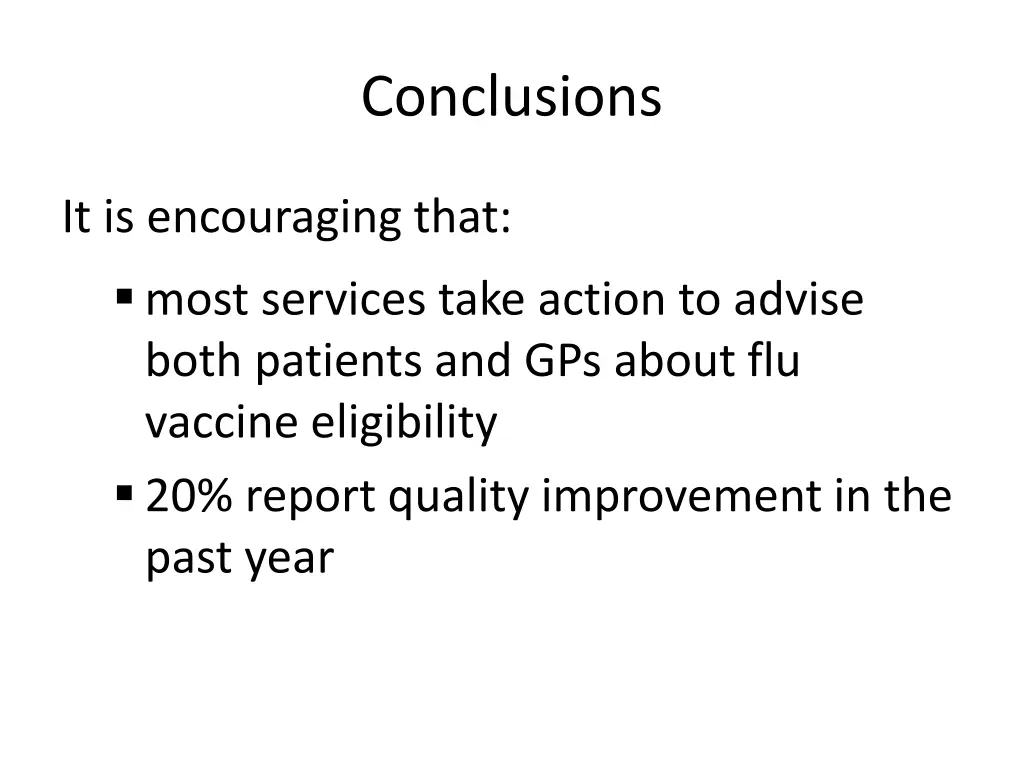 conclusions