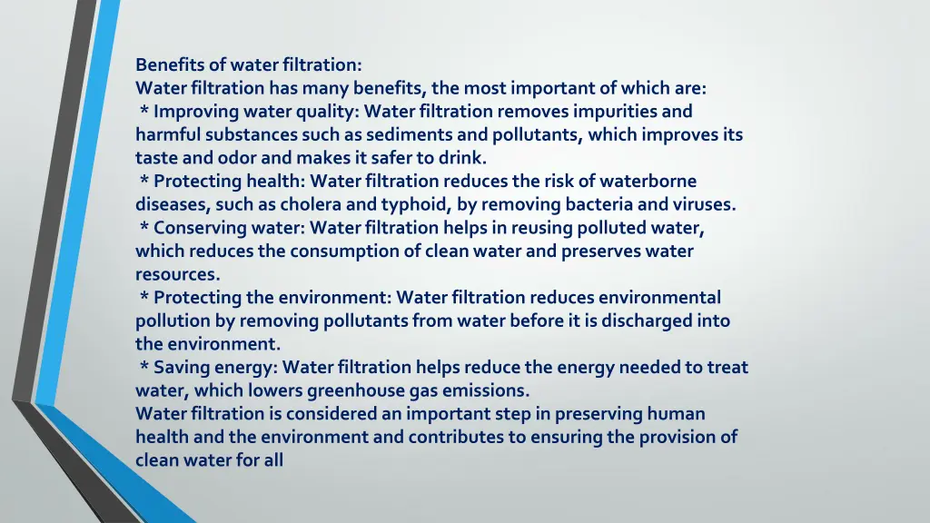 benefits of water filtration water filtration