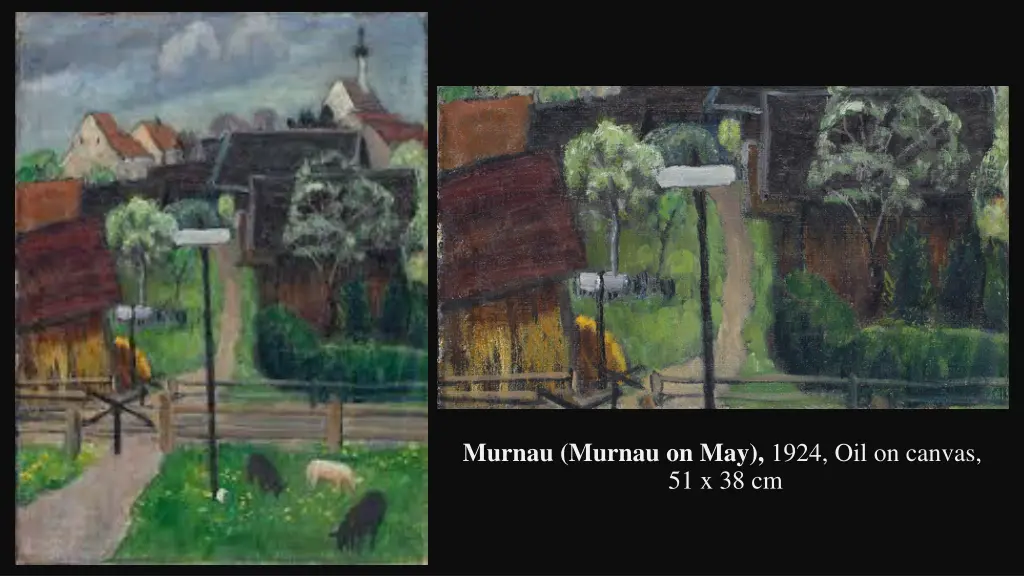 murnau murnau on may 1924 oil on canvas 51 x 38 cm