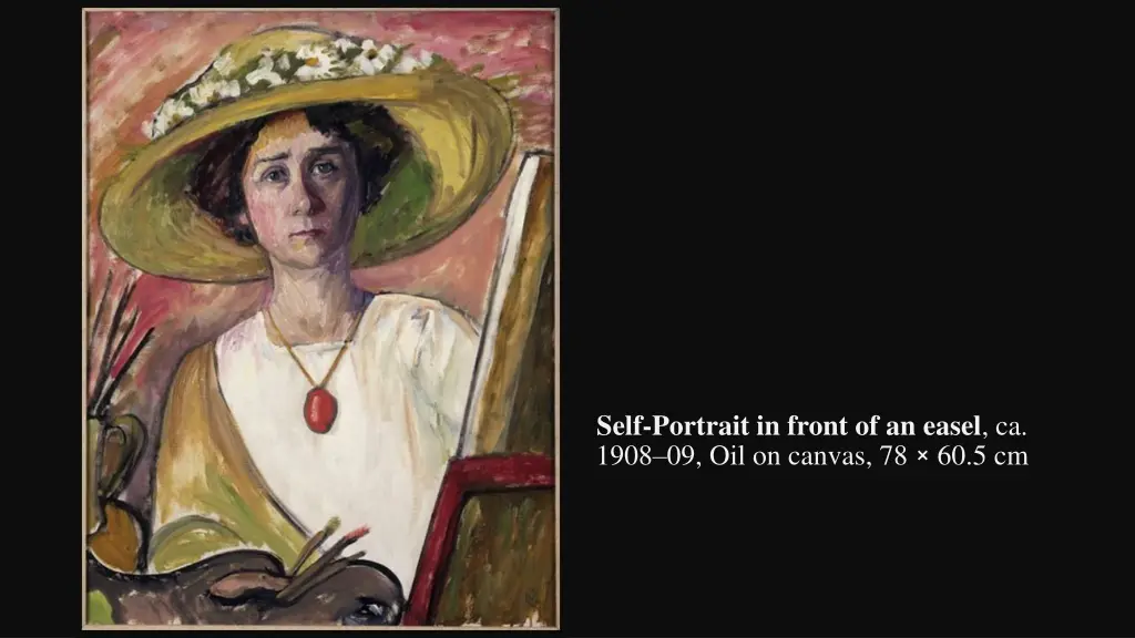 self portrait in front of an easel ca 1908