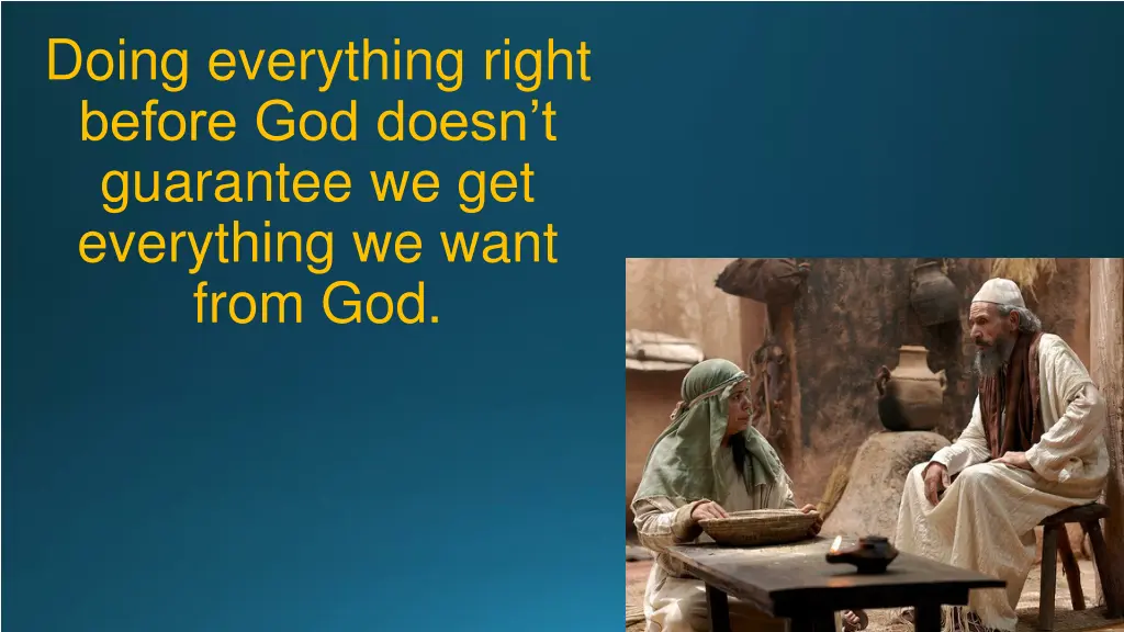 doing everything right before god doesn