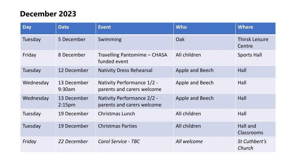 december 2023