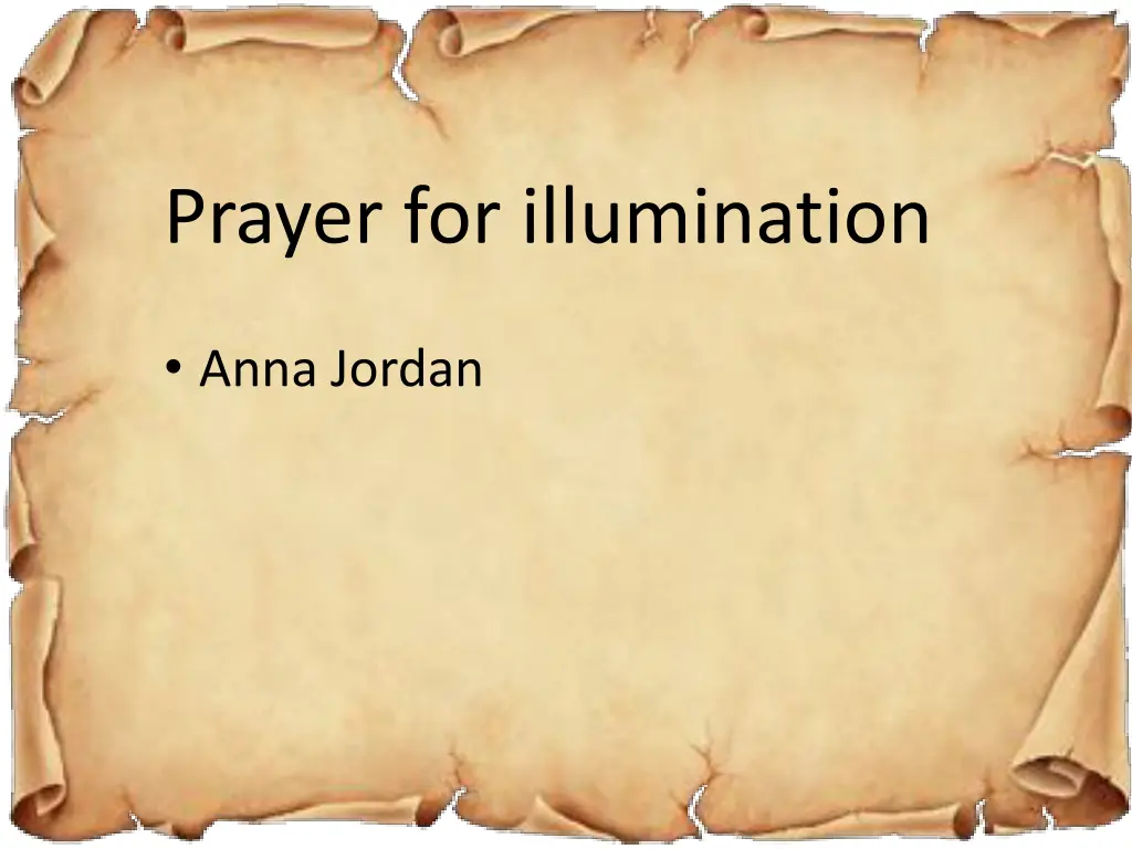 prayer for illumination