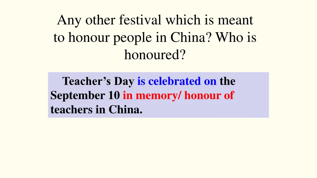 any other festival which is meant to honour