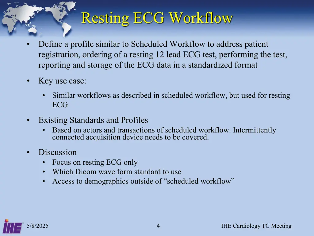 resting ecg workflow