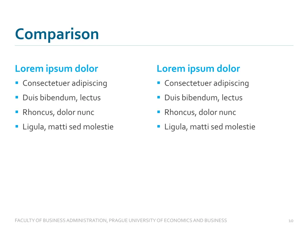 comparison